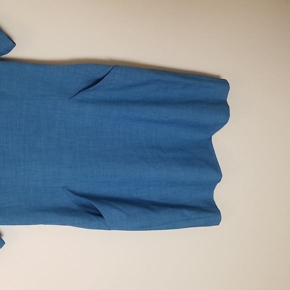 Alex + Alex Blue Short Sleeve Sheath Dress Size Large - Picture 3 of 10